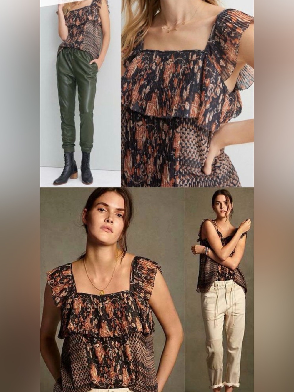 NWT Anthropologie Letmebe Olympia Pintucked Blouse
